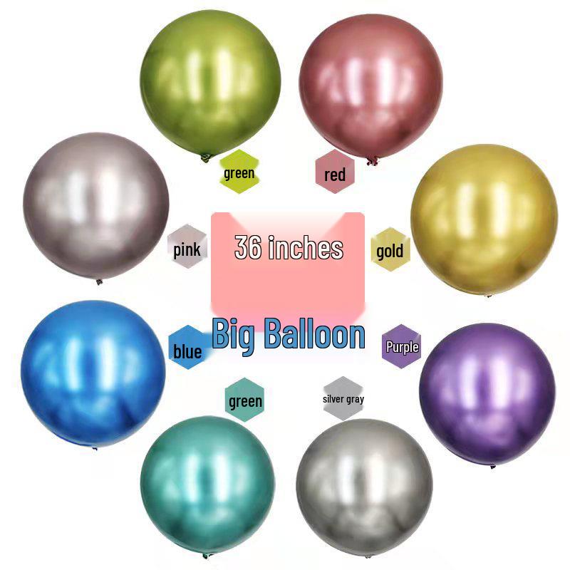 Mixed Metal Balloons: 5, 10, 12, 18, 36-Inch Party Decorations