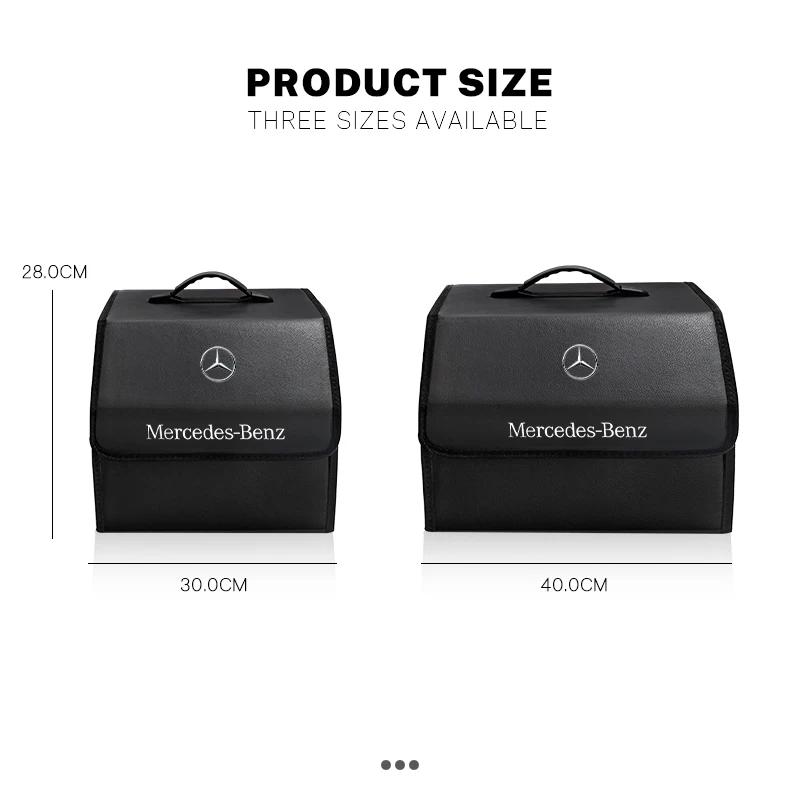 GLC GLB Car Trunk Organizer Box Large Capacity Foldable Storag Bag For Mercedes Benz AMG W204 W205 W203 W211 W212 W213 W201 W21