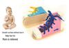 Montessori Wooden Lacing Shoe Toy for Kids