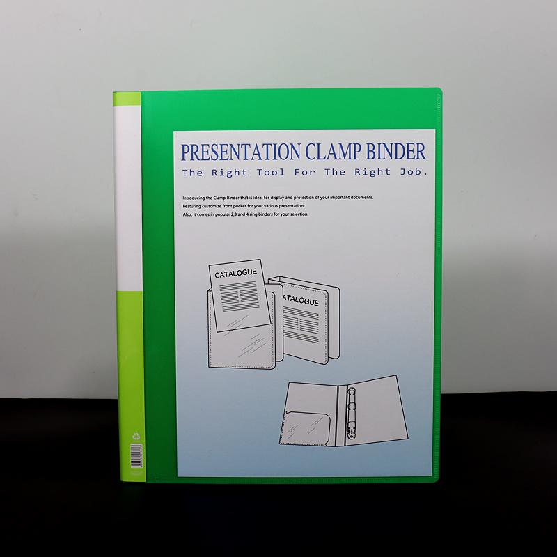 Clear A4 D-Ring Four-Hole Binder - Transparent Cover for Loose-Leaf Pages.