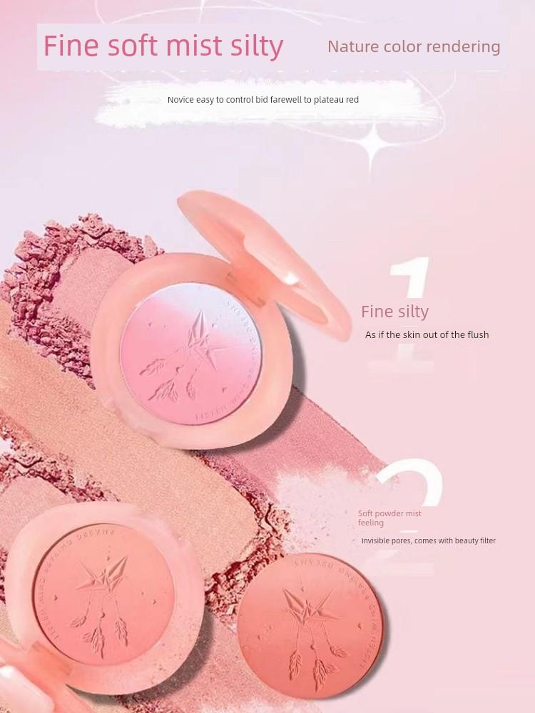 Yishiting Leaf Dream Gradient Blush Rouge Eye Shadow Integrated Expansion Contraction Nature Nude Makeup White Fake Makeup