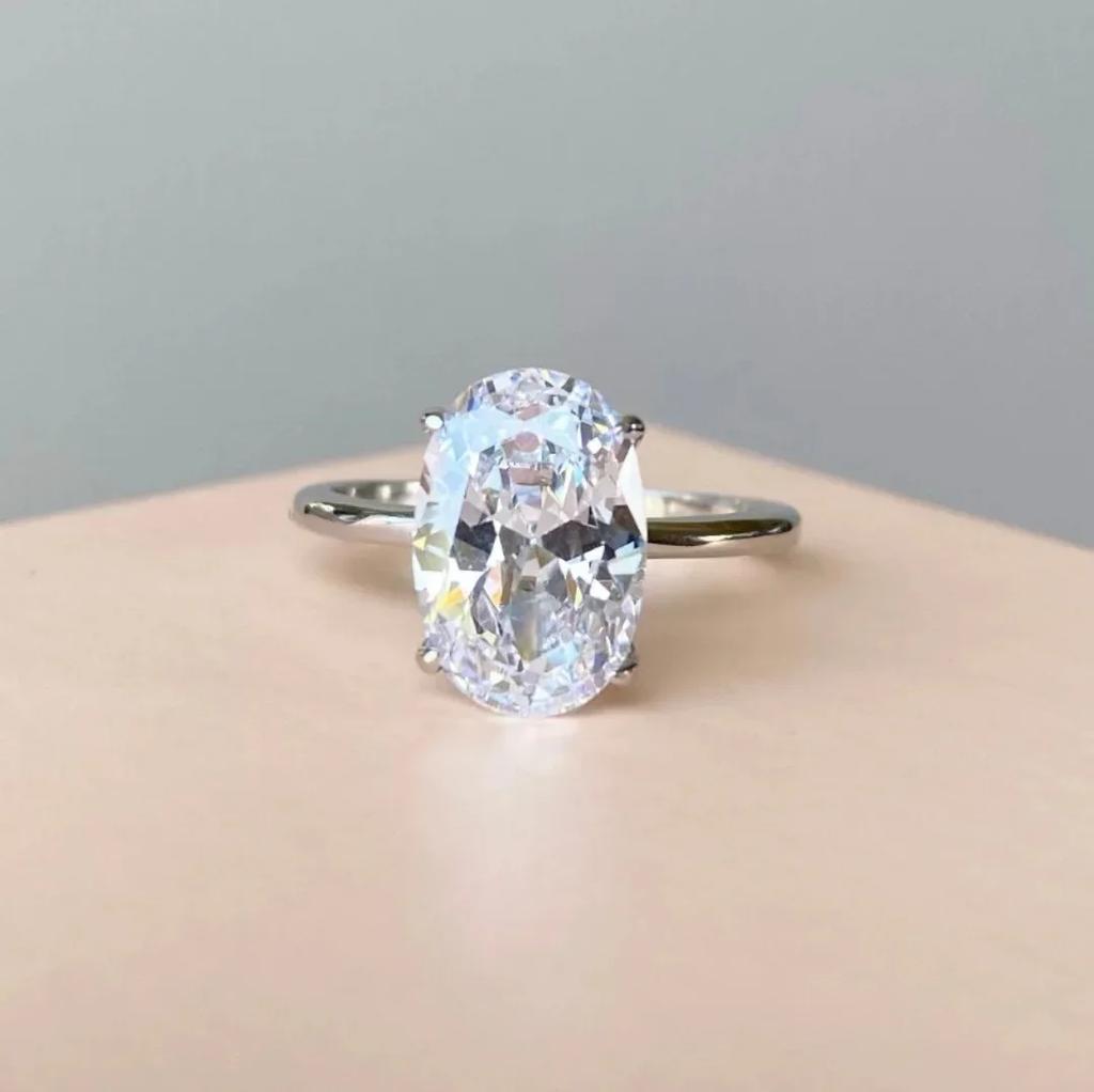 2024 new simple ins style inlaid zircon ring, handmade super shiny jewelry