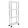 Úzký pojízdný úložný vozík 4 patra Koupelna   Mobilní policový systém Servisní vozík Věžový regál pro Kuchyň Prádelnu Úzká místa   Typ