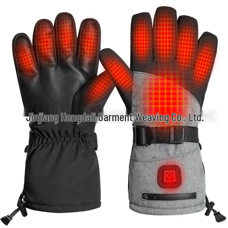 Five-Finger Touchscreen Heated Gloves for Cycling and Skiing