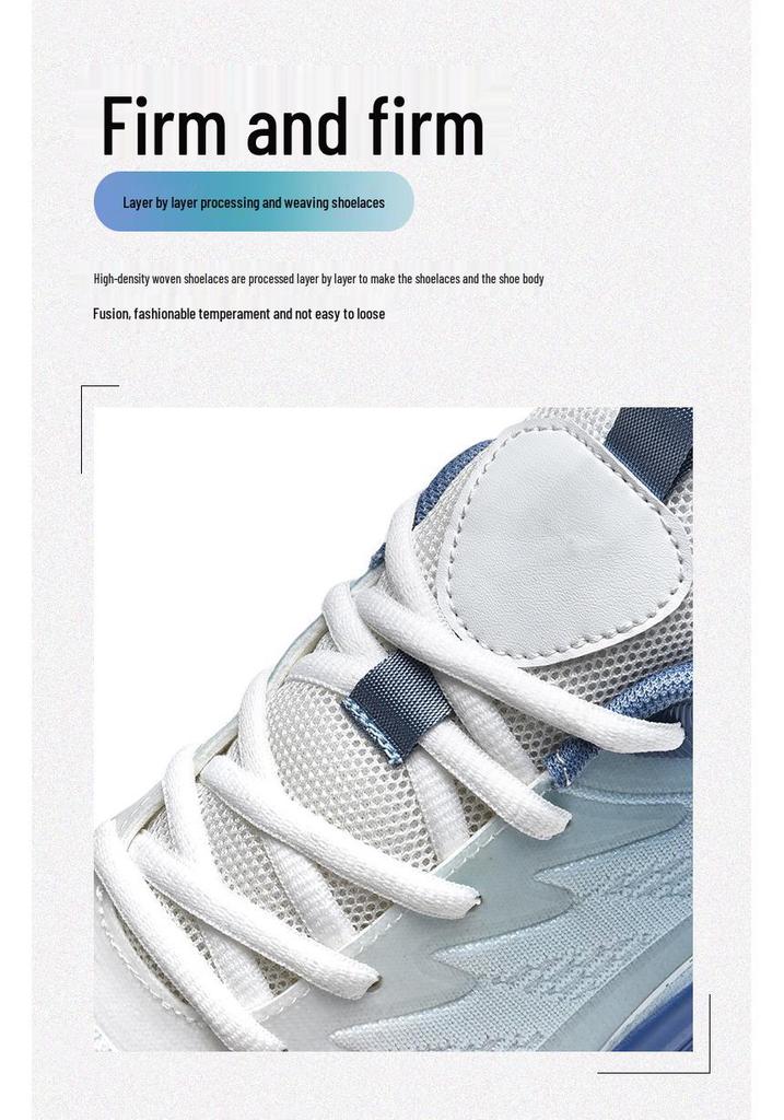 Men's Size 47-48 Fly Knit Breathable Running Shoes - Shock Absorption Sports Sneakers for Middle School Entrance Exam