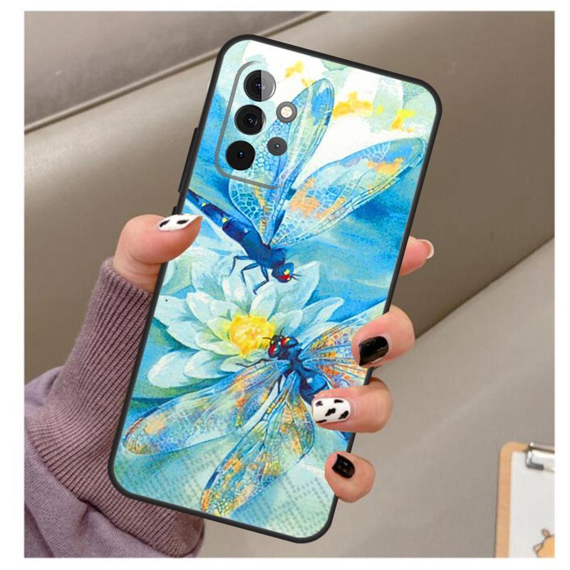 Luxury Dragonfly Case For Samsung Galaxy A56 A16 A26 A36 A06 A52 A53 A33 A13 A34 A54 A14 A15 A35 A55 A22 A32