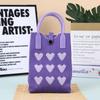 Sweet Love Knitted Mobile Phone Bag Mini Fashion Knitted Crossbody Bag Cute Korean Knit Handbag Phone Pouch
