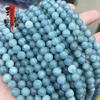 7A Grade Aquamarine Chalcedony Round Loose Beads for Handmade Jewelry Crafting