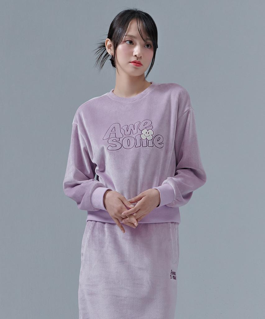 CHASECULT Women'S Brushed Fleece Embroidered Sweatshirt-Cfrg5174D0T