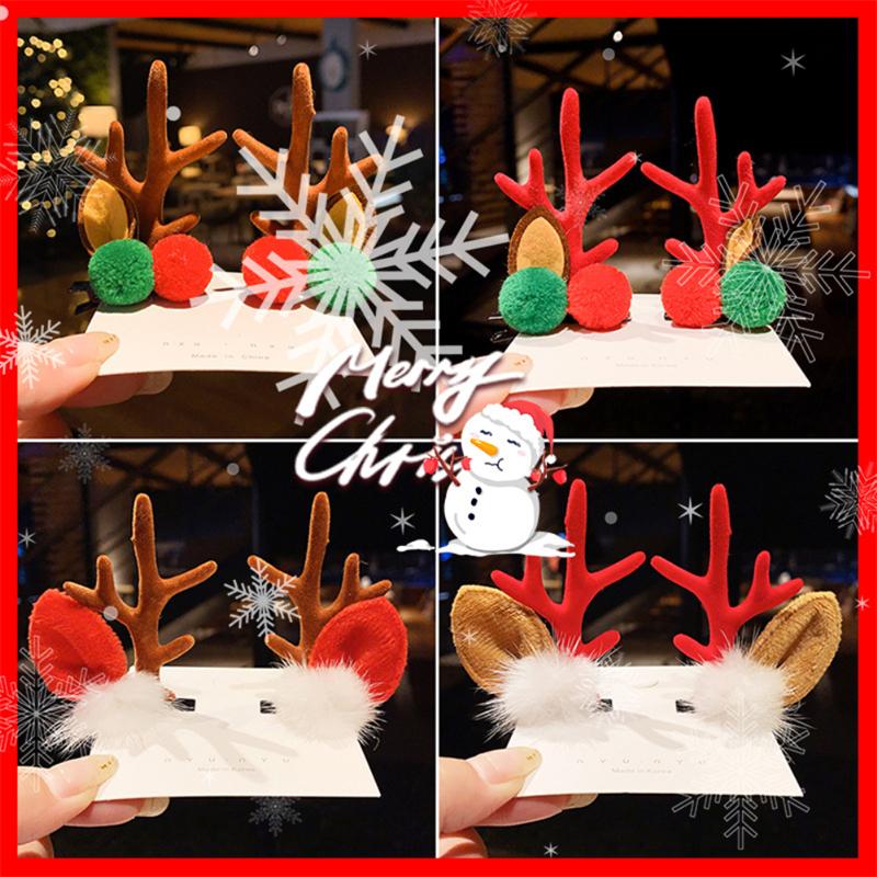 Delicate Hair Clips Santa Hat Elk Christmas Horns Hairpin Party Hair Accessories Delicate Hair Clips Santa Hat Elk Christmas Horns Hairpin Party Hair Accessories