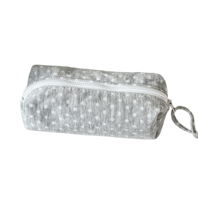 

Fashion Simple Polka Dot Design Pencil Case Large-Capacity Student Stationery Pouch Travel Makeup Bag Storage Bag A