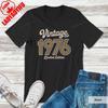 Retro 1976 50th Birthday Gift For Unisexs Best Friend Bday 70s Vintage Shirt Unisex Allmatch Casual Style Printed Tshirt Tops