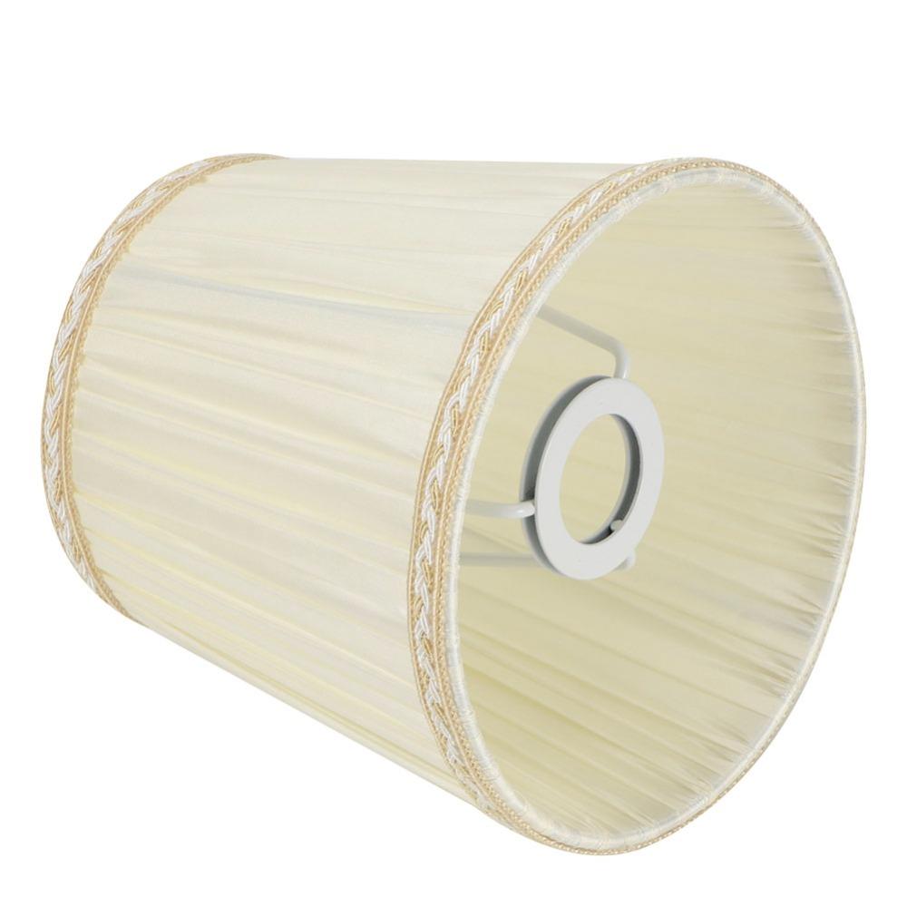 6PCS Beige Color Lamp Cover Cloth Pleated Lamp Shades Decorative Small Lamp Shade  Wall Sconces