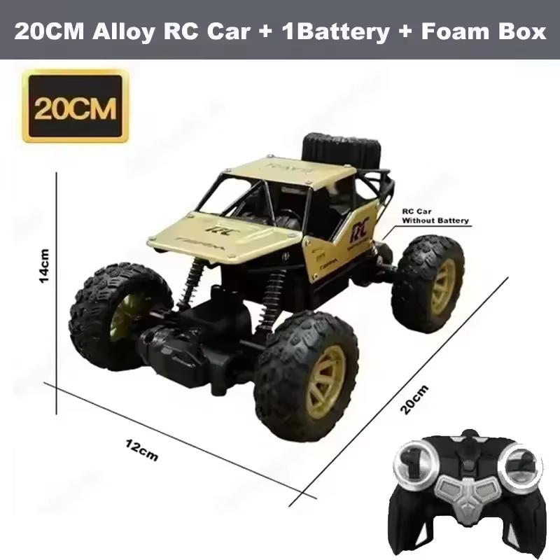 

1:12/16 RC Car Remote Control Car Off Road Truck Metal Shell LED Headlights Offroad Monster 4WD All Terrain RC Truck Toy for Kid