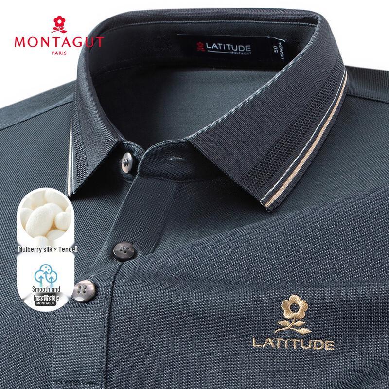 

MONTAGUT Men s Silk Blend Polo Shirt 56