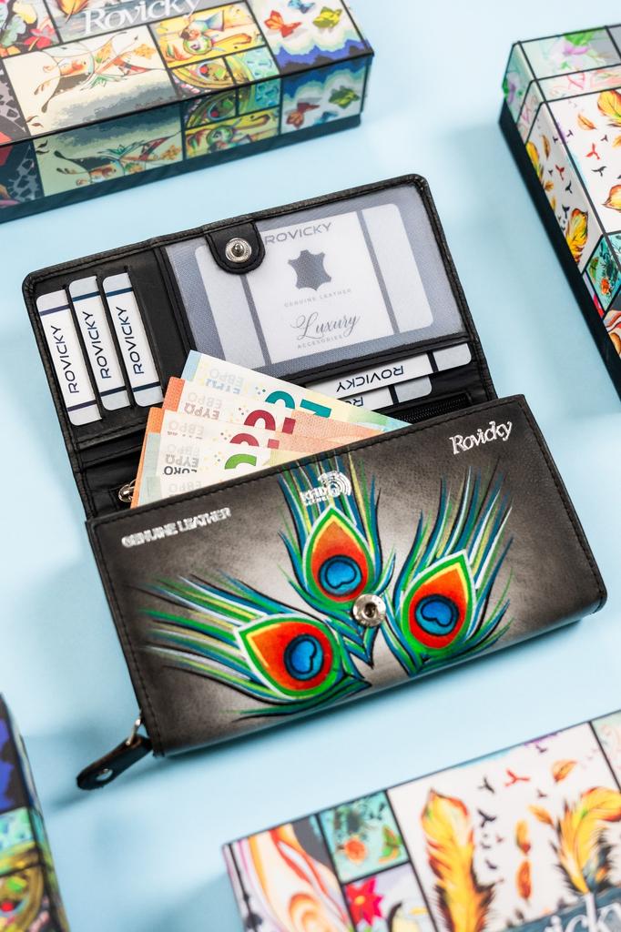 Women's leather wallet R-N22-ART-22-7125