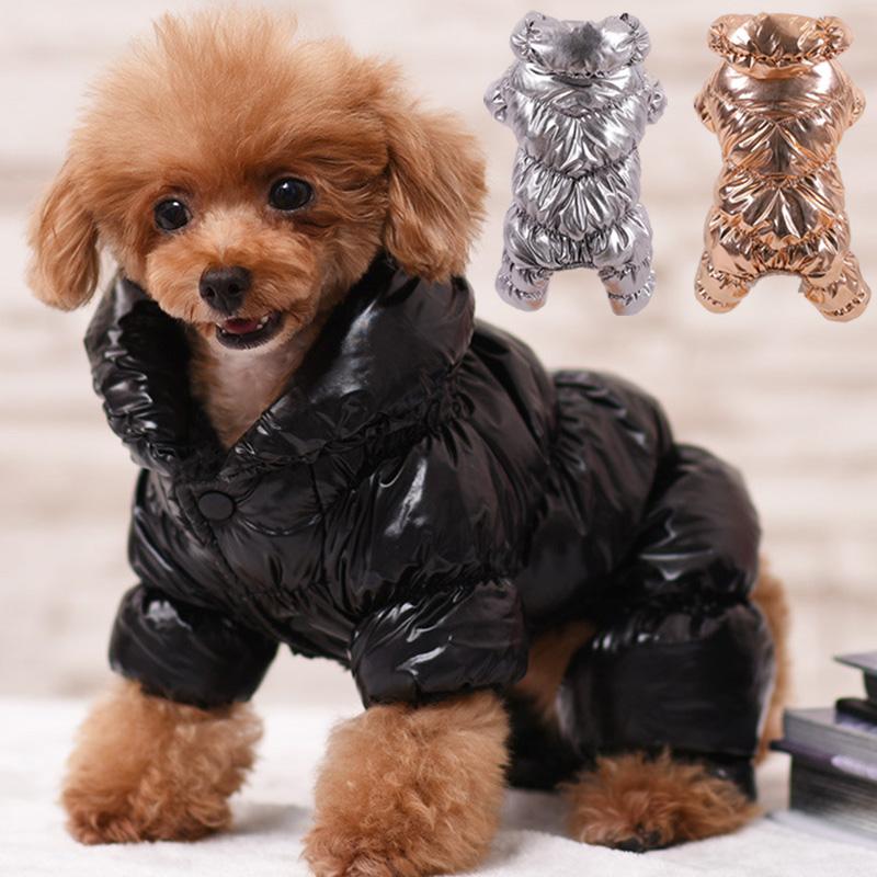 5 Farben Katze Hund Daunenjacke Winter Kleine Mittlere Hunde Kleidung für Hunde Shih Tzu Bulldogge Overall Welpenmantel Haustierkleidung Overalls