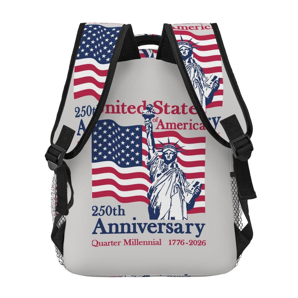 USA 250th Anniversary 1776-2026 American Flag Backpack Student Boys Girls BookBag Children School Bag Shoulder Bag for Men Women