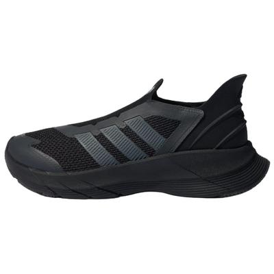 Anti Slip Wear Resistant Low Top Running Shoes Unisex Black Gray Sneakers JQ7580