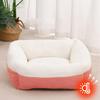 Orthopedic Dog Sofa Bed Fluffy Cat Calming Bed with Raised Bolsters Non-Slip Bottom Washable Warm Pet Cuddle Bed for Small Medium Dogs Cats