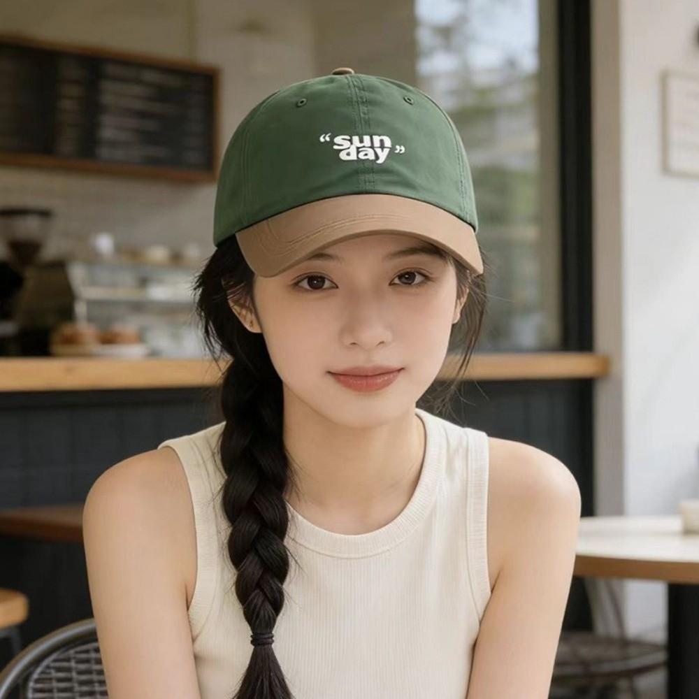 Cotton Letter Embroidery Baseball Hat Korean Style Teenagers Hat Retro Vintage Baseball Cap Spring