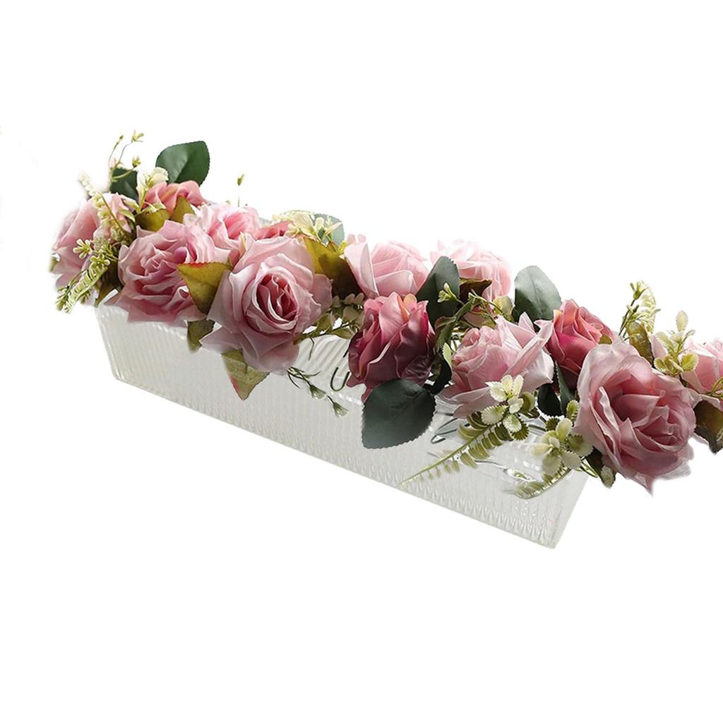 Acrylic Flower Vase Floral Vases Centerpiece Clear Long for Wedding Decorative Desk Decor