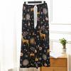 Women's Spring and Summer Plus Size Printing Long Pants Female Elastic Waist Loose Casual Thin Trousers