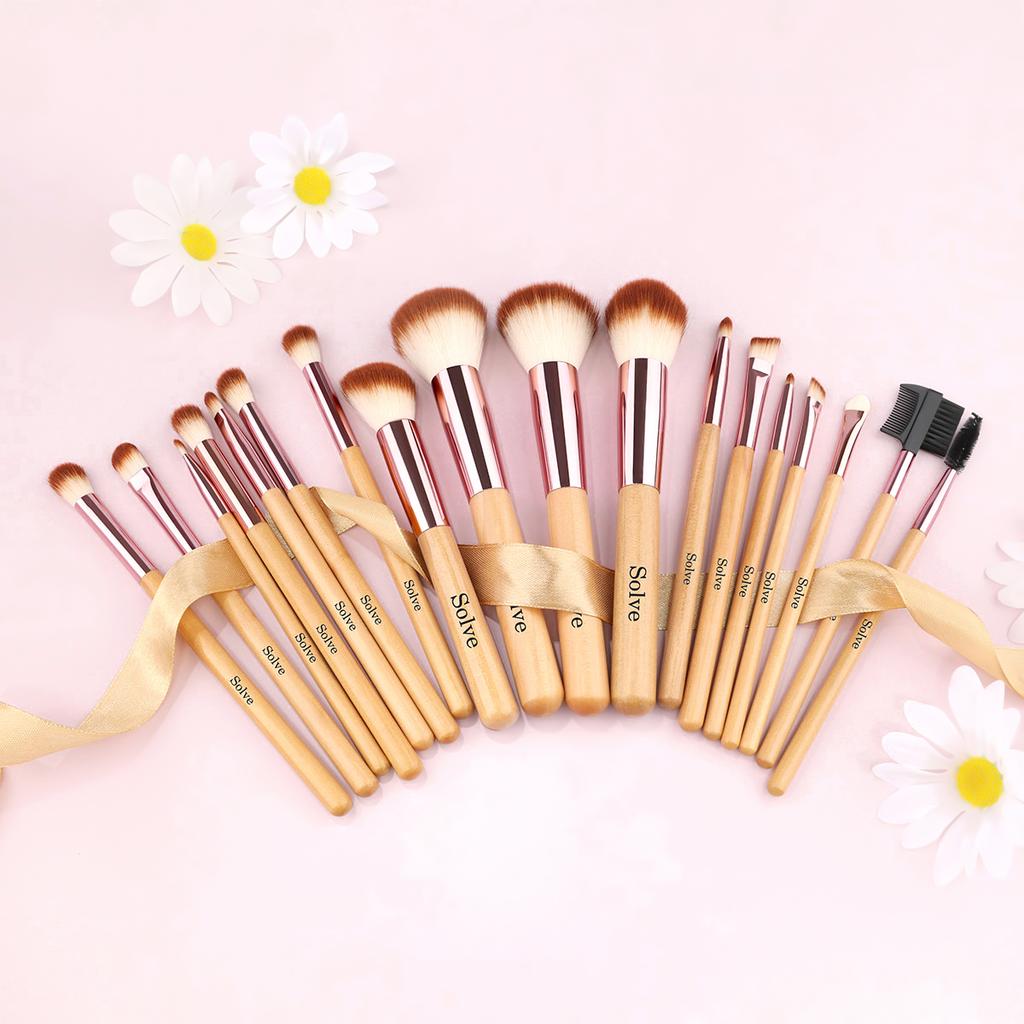 14-18Pcs Premium Synthetic Makeup Brushes Set Foundation Powder Concealer Eye Shadow Brushes for Beginners