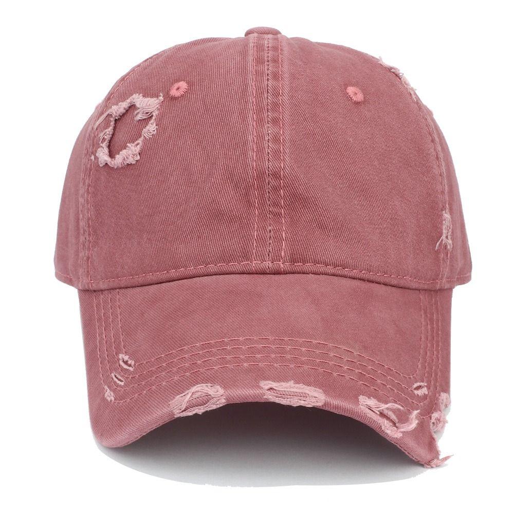 Adjustable Distressed Peaked Cap Visor Baseball Hats Streetwear Sun Hat For Man Women Unisex