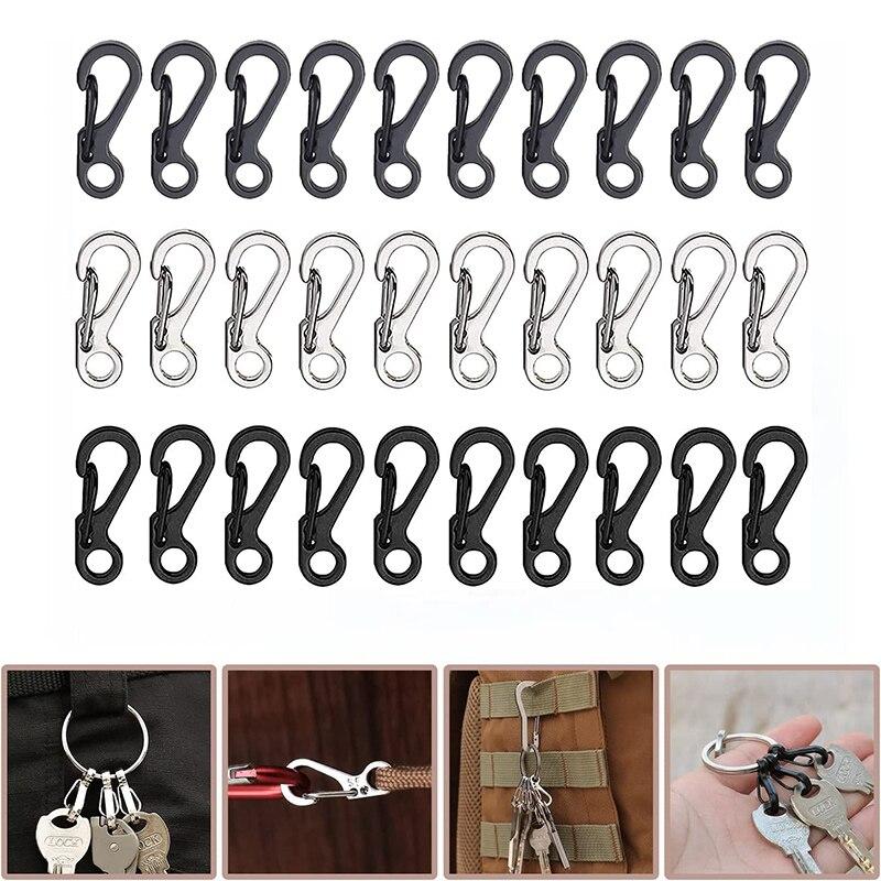 10Pcs/Lot Mini Carabiner Keychain Camping Gadgets Edc Survival Equipment Snap