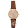 Gianni T-Bar Mother of Pearl Brown Leather Ladies Quartz Watch AR1960
