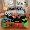 3pcs Bing & Friends Animal Print Bedding Set-Universal Three-Piece Suit for Bedroom, Guest Room, Living Room, Hotel Decorations-Perfect Gift