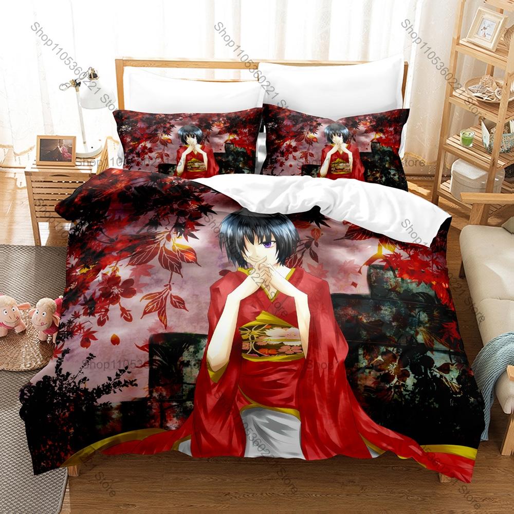 Fatal Frame Zero Series Camera Obscura Wisteria Ghost HD Print Bedding Set Duvet Cover + 2 Pillowcases Horror Game Room Decor