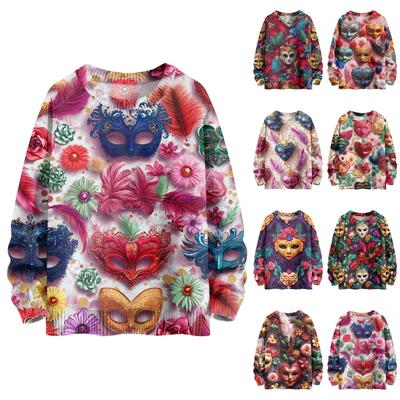 Kinder Sweatshirts Jungen- und Mädchenstrickwaren Niedliche bedruckte Shirts Rundhals-Pullover-Tops