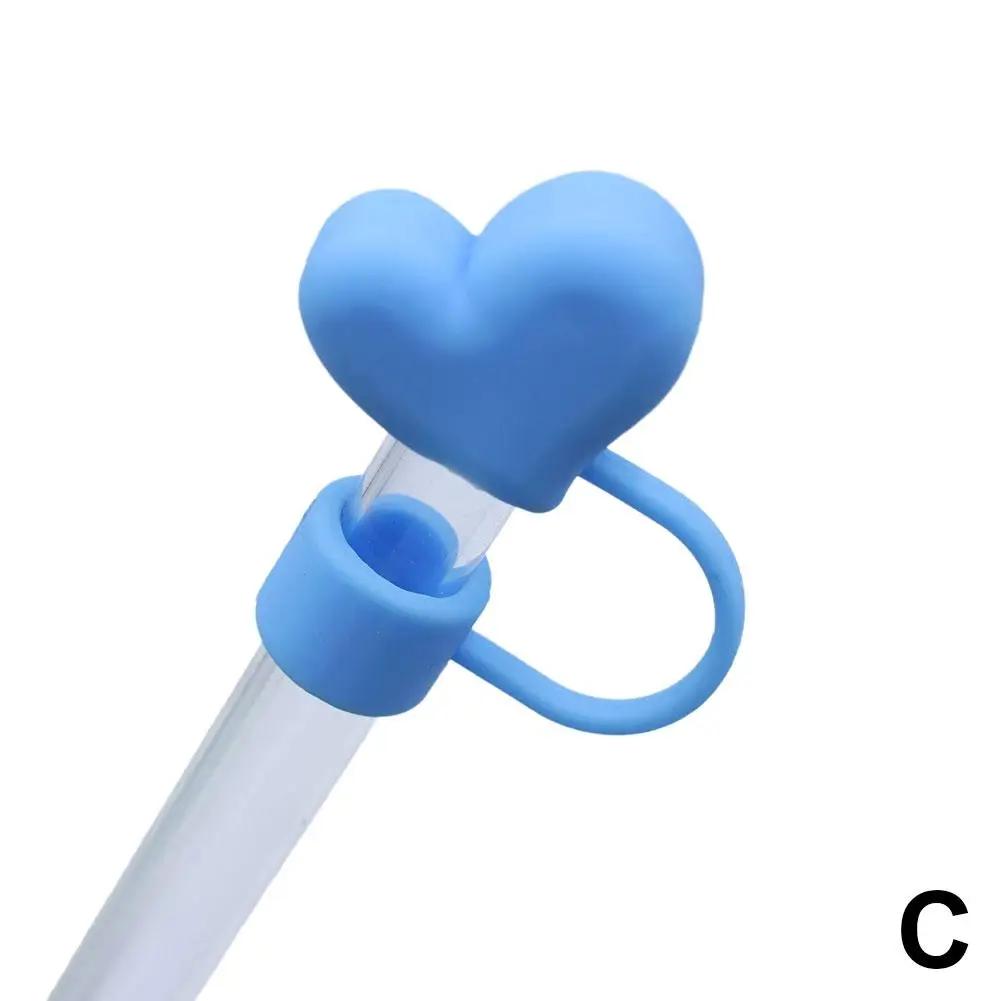 Love Straw Cover Cap Reusable Silicone Straw Toppers For Stanley Cup Leak-Proof Dust Proof Straws Cover For Tumbler Accesso L3V0
