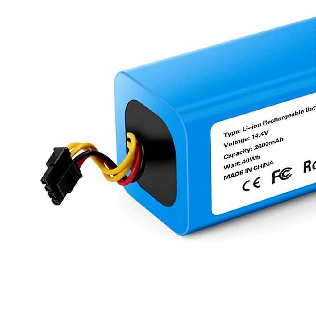 14.4V 2600mAh Replacement Battery for Conga Excellence 1390 Robot Vacuum Cleaner with Compatible Power Supply