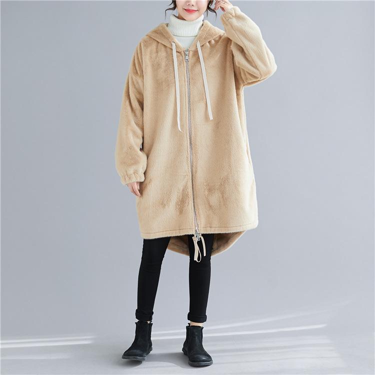 long sleeve Plus size hooded Cotton jaket causal loose spring autumn winter women Jacket Coat