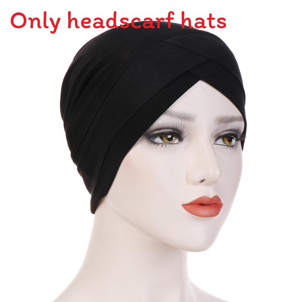 Knitted Turban Cap With Cross Front Style For Women Summer Winter Fashion