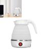 Foldable Travel Electric Silicone and Stainless Steel Rapid Boiling Foldable Electric Kettle Kettle, 0.6L (White)