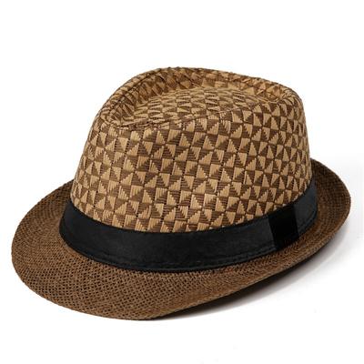 Men's Hat Summer Shade Straw Hat Woven Top Hat Outdoor Spring and Autumn British Jazz Hat