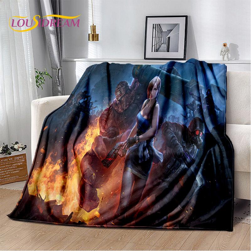 R-Resident Evil Game Gamer Soft Plush Blanket,Flannel Blanket Throw Blanket for Living Room Bedroom Bed Sofa Picnic Office Cover