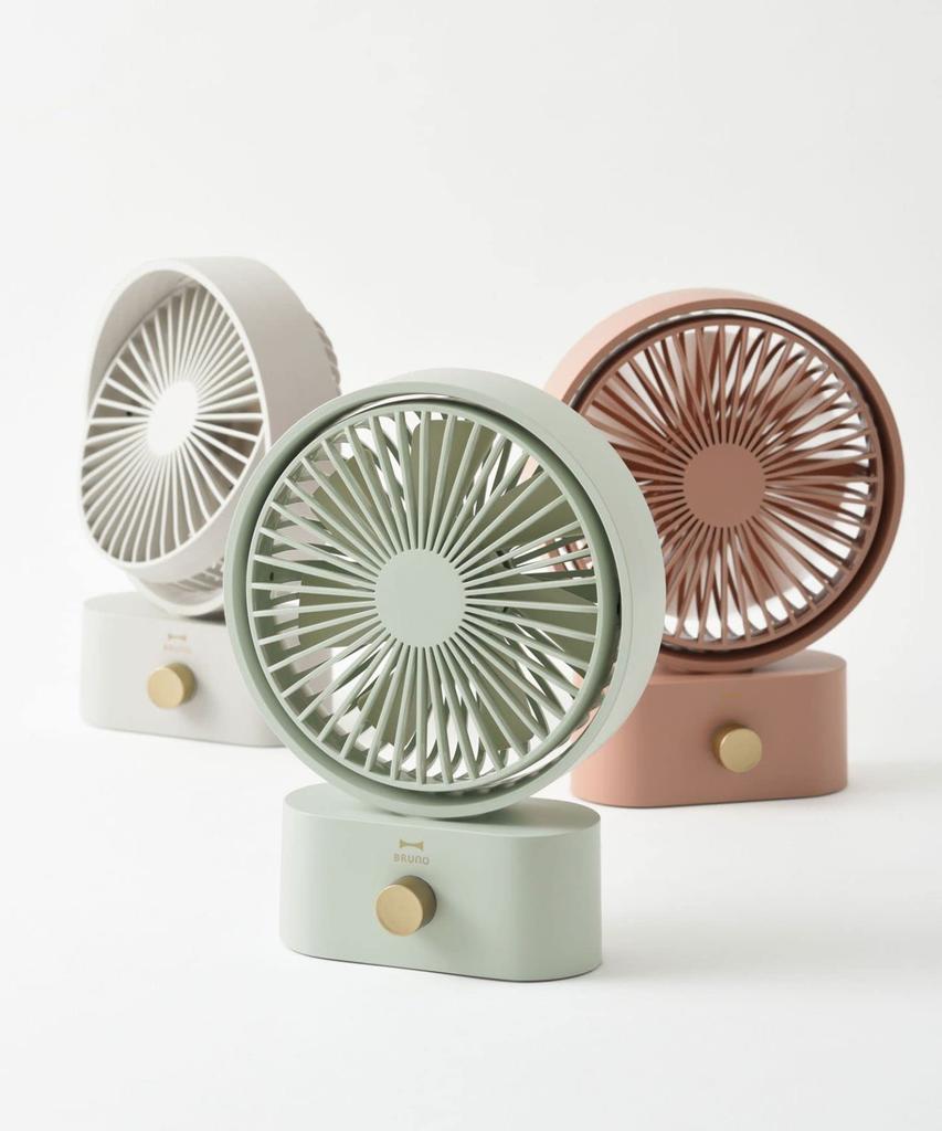 BRUNO Bruno Desktop Fan, Quiet, Oscillating, Compact, Portable, Swinging Desk Fan, Green, BDE061-GR