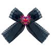 Fashion Fabric Ribbon Bow Brooches For Women Handmade Bowknot Crystal Shirt Collar Pins Luxulry Wedding Jewelry Gifts