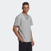 Adidas Drop Shoulder Sleeve T Shirt Men's Gray HE4365