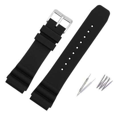 Klasický 22mm sportovní silikonový pásek na hodinky pro muže Seiko Vodotěsný potápěčský gumový pásek pro Casio Duro Swordfish MDV106 Series MDV107