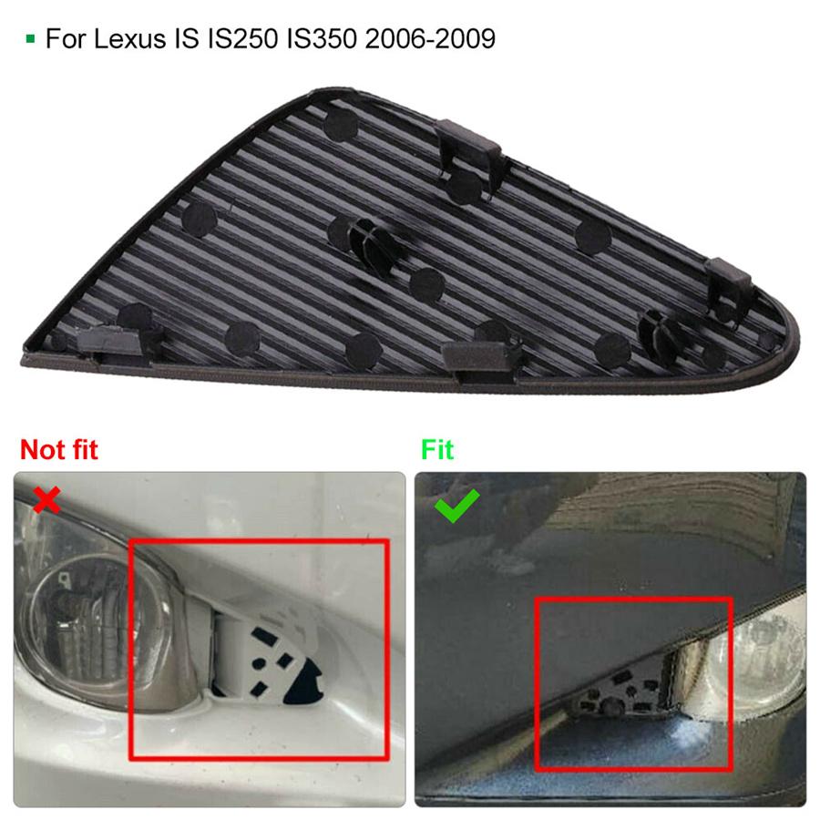 1Pair Front Fog Light Lamp Cover Cap Trim Fit For Lexus IS IS250 IS350 2006-2009