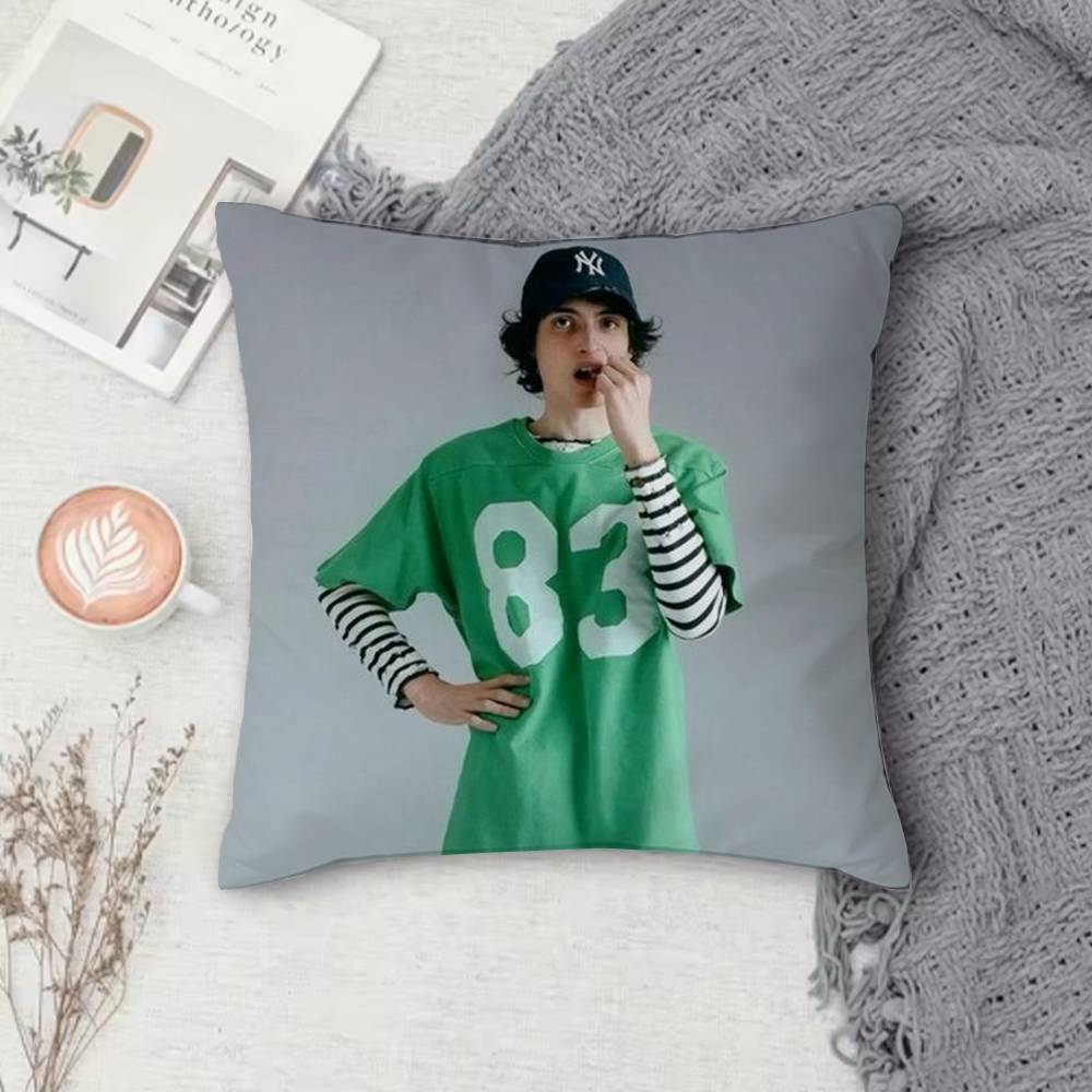 Finn Wolfhard Stranger Double-Sided Printed Square Pillow Cover Decorative Cushion Cover For Sofa Bedroom Bedside