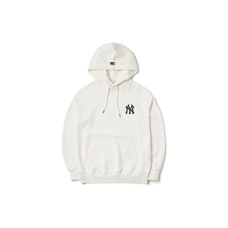 MLB Floral Series New York Yankees Back Floral Logo Hoodie Unisex hoodie White 3AHDM0314-50IVS