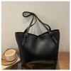 Black White Color Block Tote Bag Large Capacity Shoulder Bag For Women Casual Work Office Travel Shopping Handbag