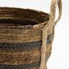 Bananna Leaf & Seagrass Large Baskets – Natural Browns- Set of 3